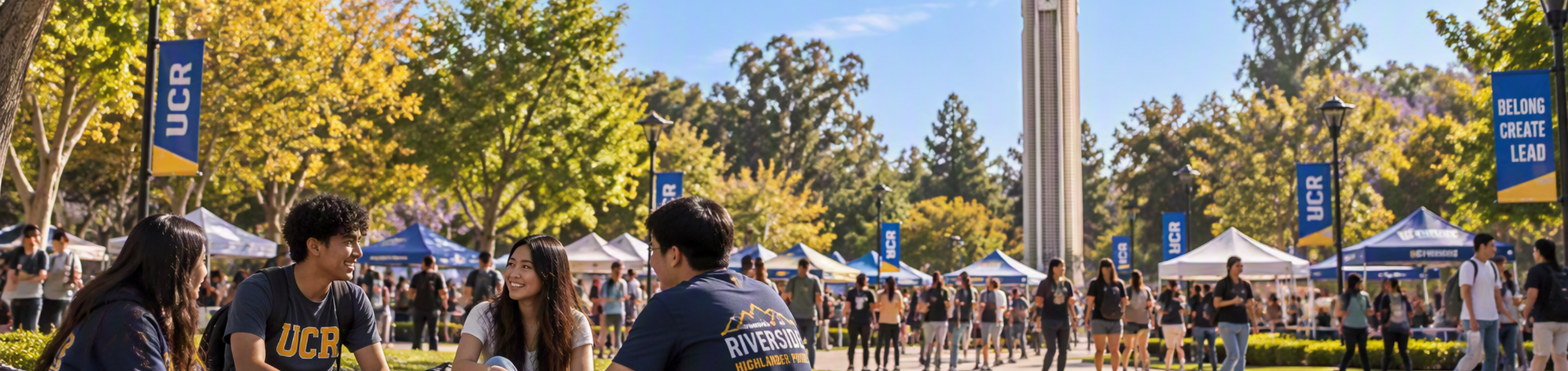 Event in front of belltower - Wide