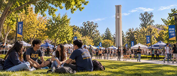 Event in front of belltower - Wide