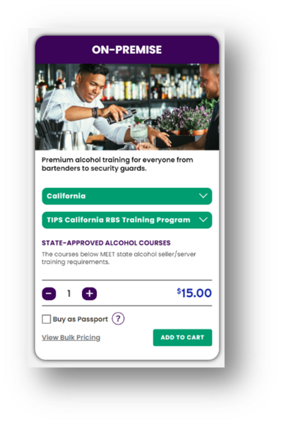 TIPS Training Site Screenshot