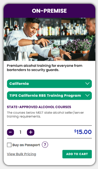 TIPS Training Site Screenshot